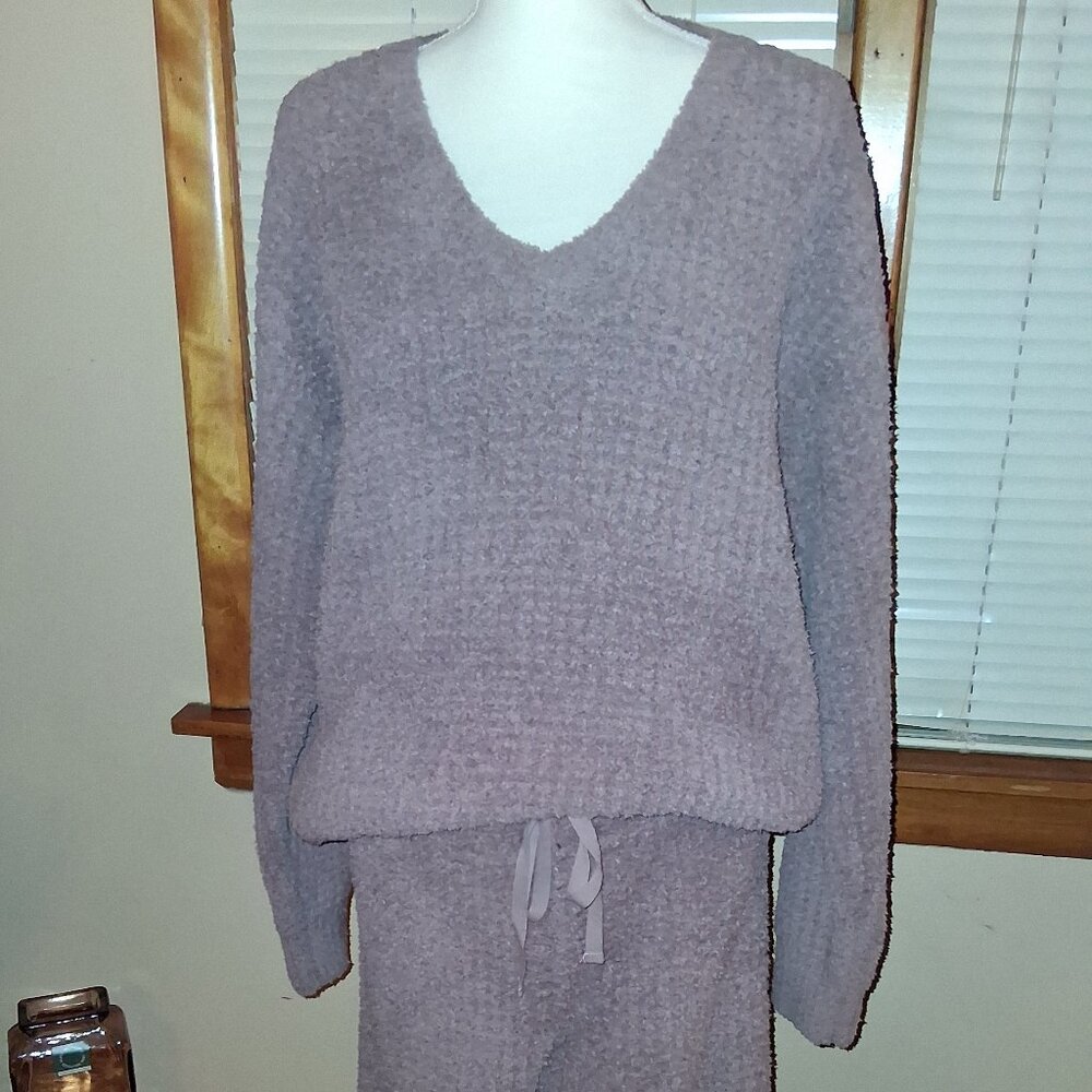 Softies Waffle Marshmallow V-Neck Lounge Set - XL - NWT - OPRAH'S FAVORITE!